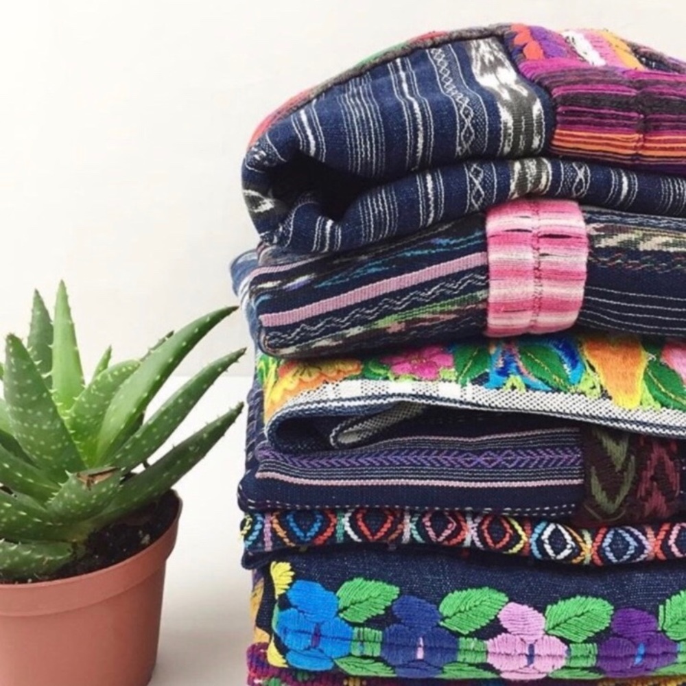 Vintage Indigo Blue Textile From Guatemala